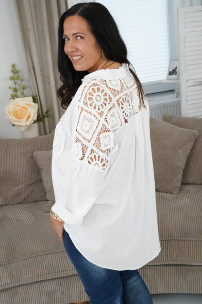 Bluse in Weiß (42-46)