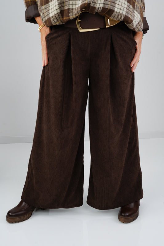 Palazzo Cordhose in Chocolate (38-42)