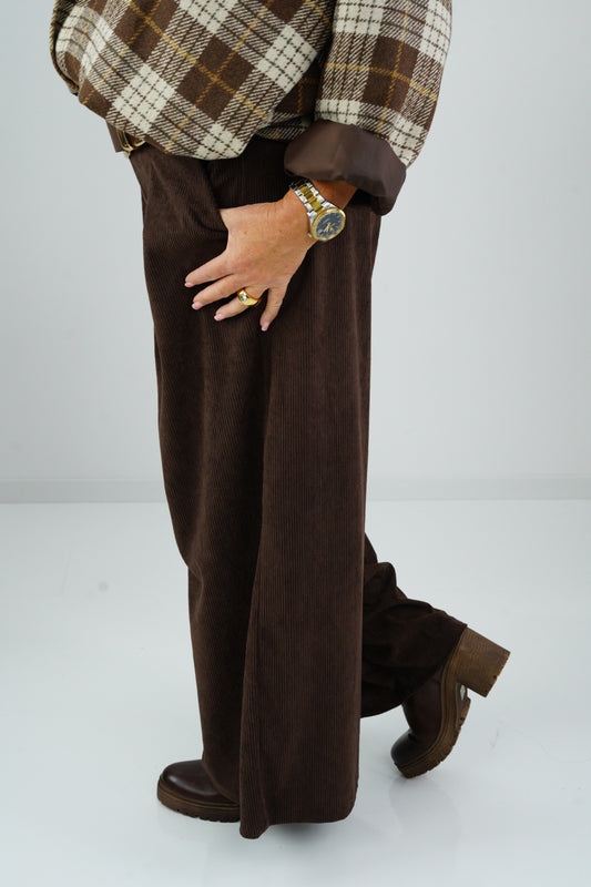 Palazzo Cordhose in Chocolate (38-42)