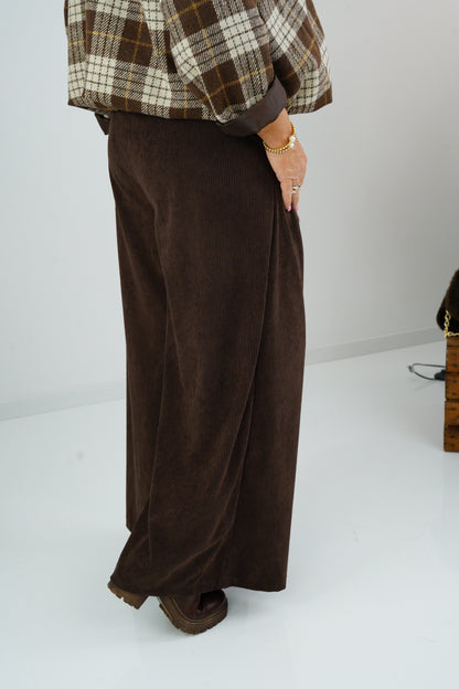 Palazzo Cordhose in Chocolate (38-42)