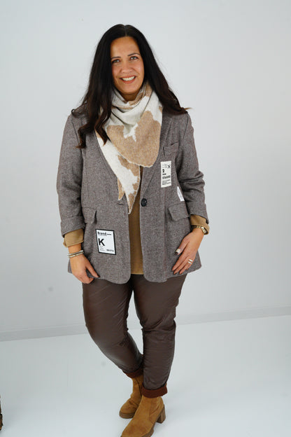 Lederimitat Joggpant in Chocolate (42-46)