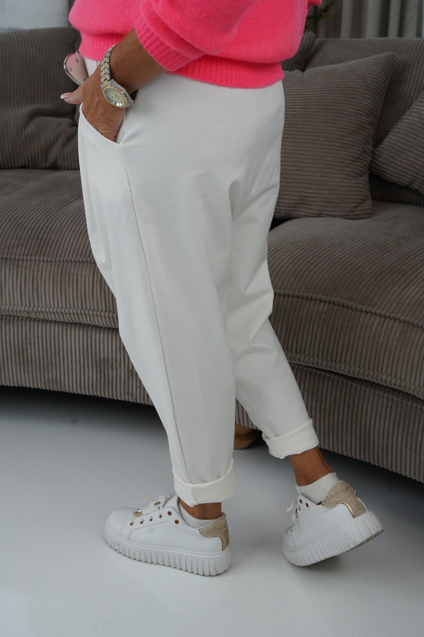 Joggpant in Off-White (38-42+)