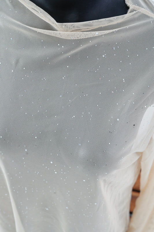 Mesh-Shirt in Puder (38-42)