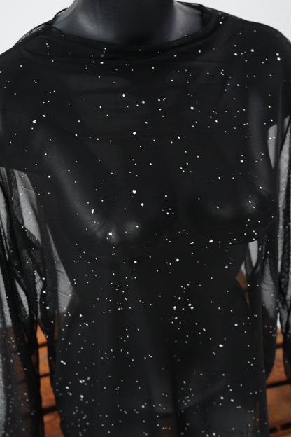 Mesh-Shirt in Schwarz (38-42)