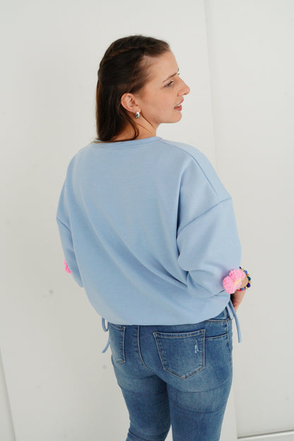 Sweatshirt in Himmelblau (38-42+)