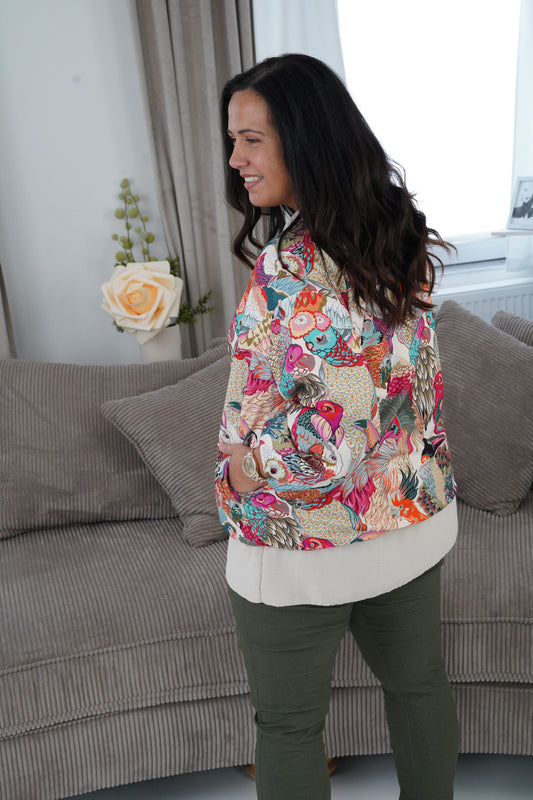 Stoff Blouson in Pink (38-42)