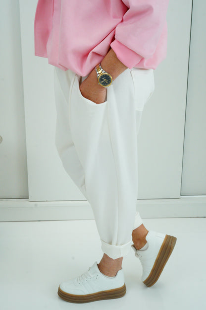 Baggy-Hose in Off-White (38-42)
