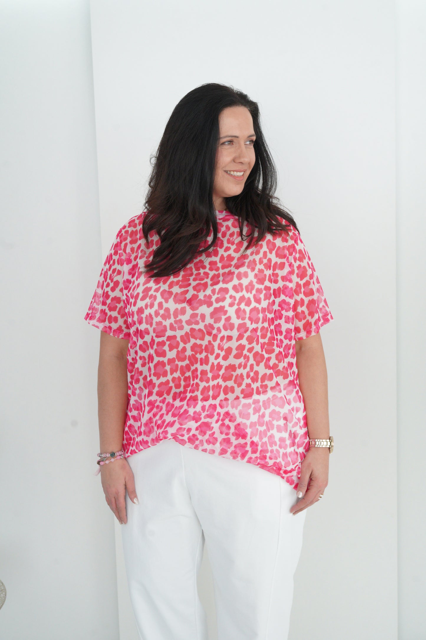 Mesh Shirt in Leo-Pink (42-46)