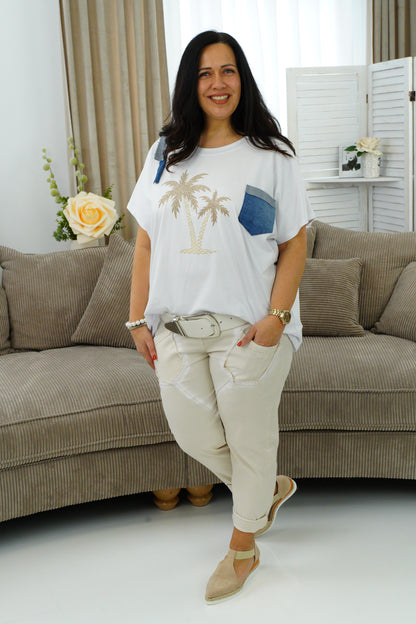 Joggpant in beige (42-46)