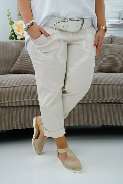 Joggpant in beige (42-46)