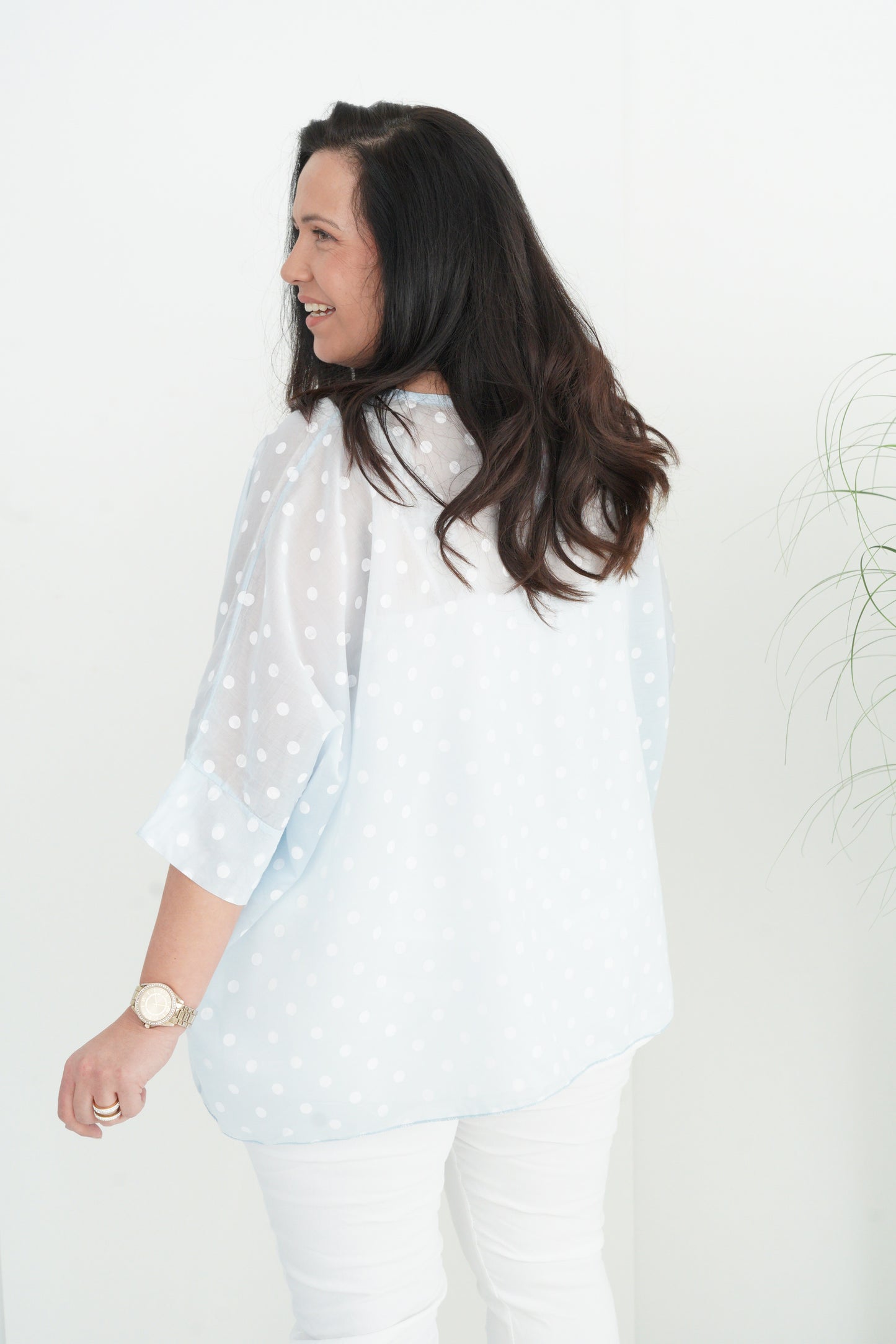 Bluse in Hellblau (42-48)