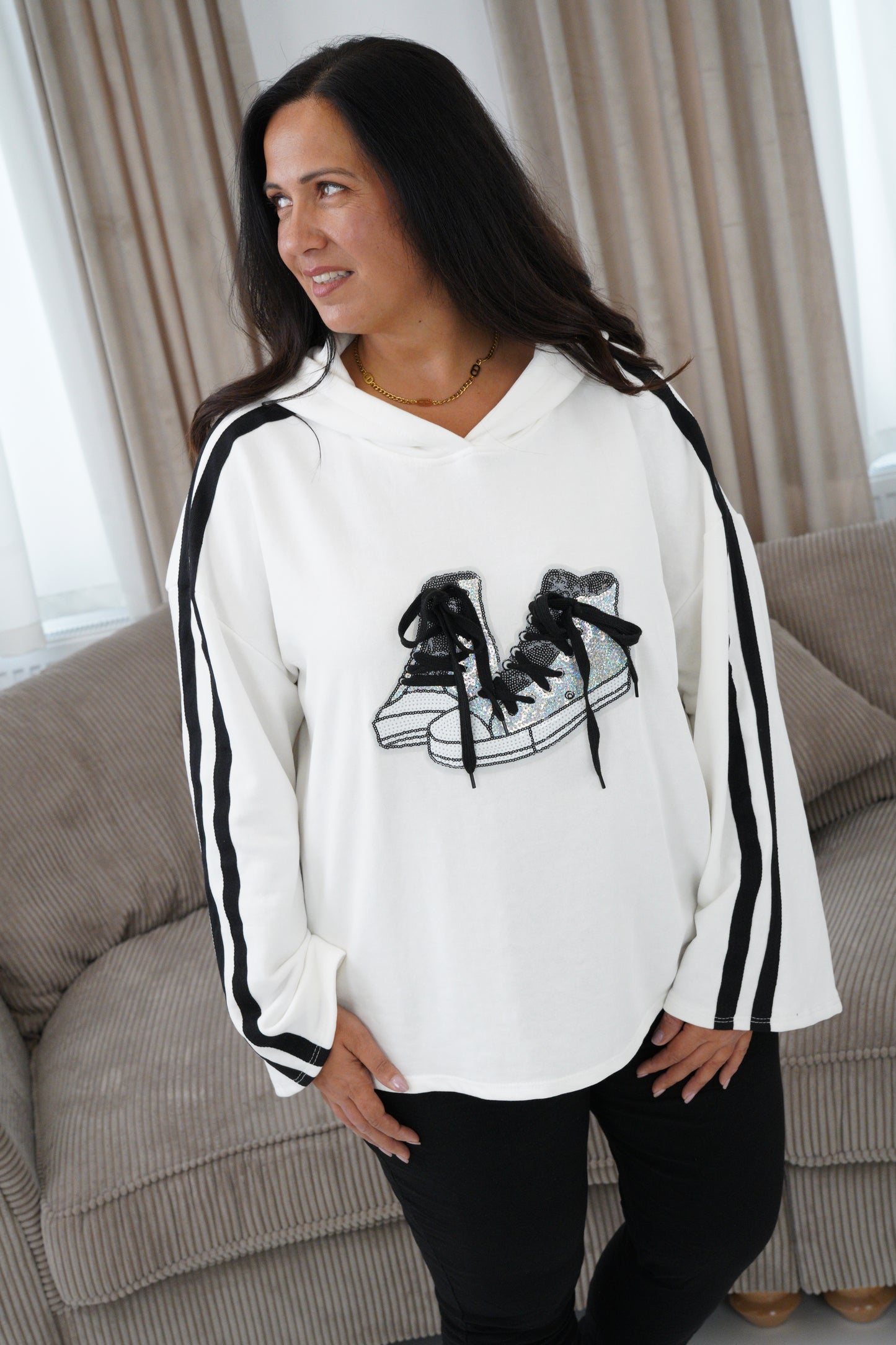 Sweatshirt in Weiß (42-46)