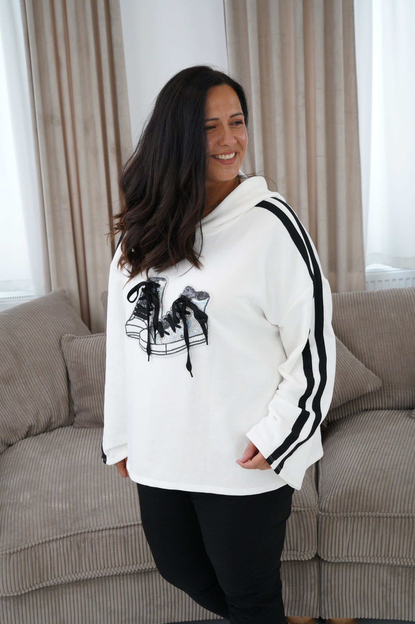 Sweatshirt in Weiß (42-46)