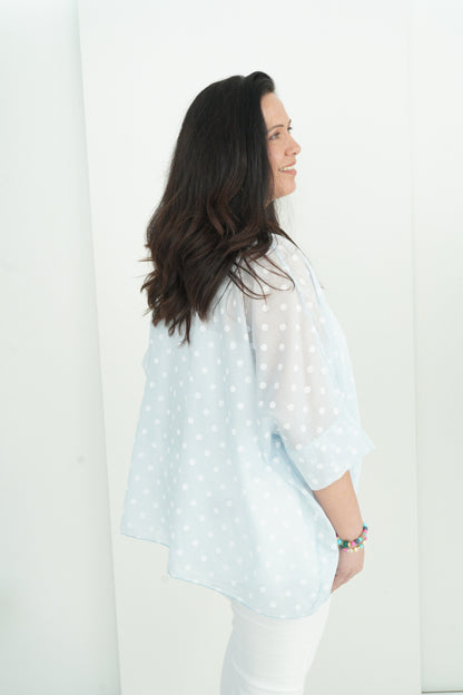 Bluse in Hellblau (42-48)