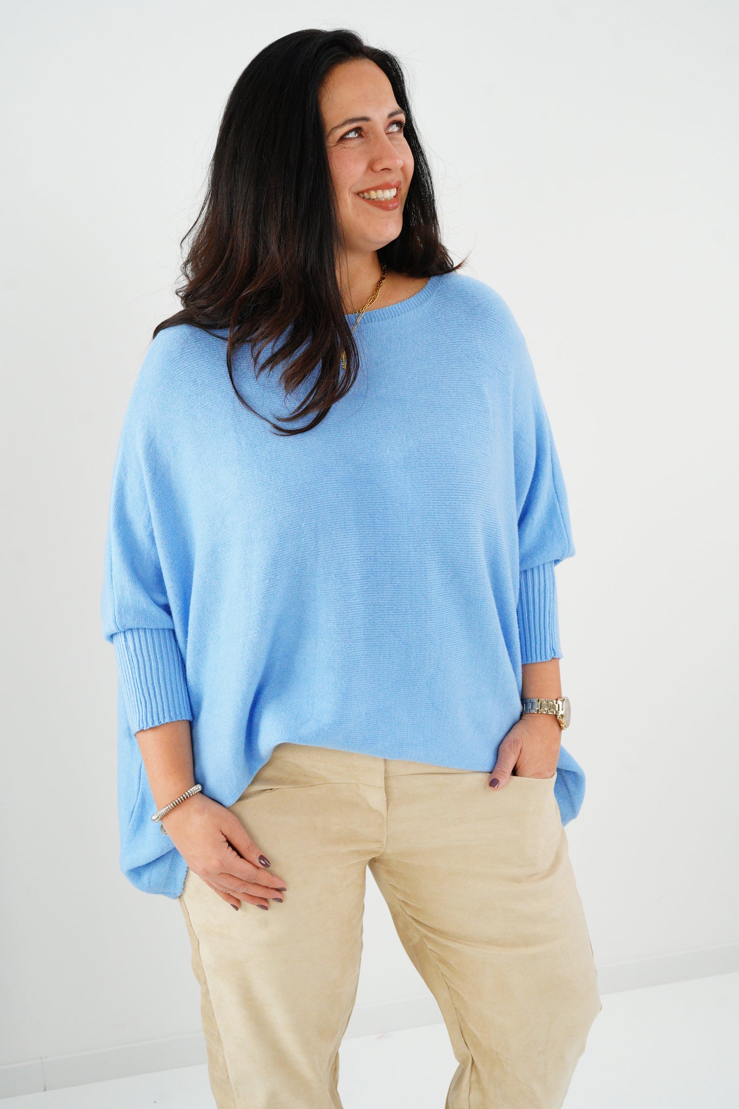Pullover in Blau (36-48-Oversize)