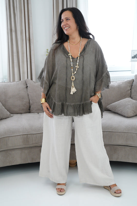 Bluse in mocca (Onesize)
