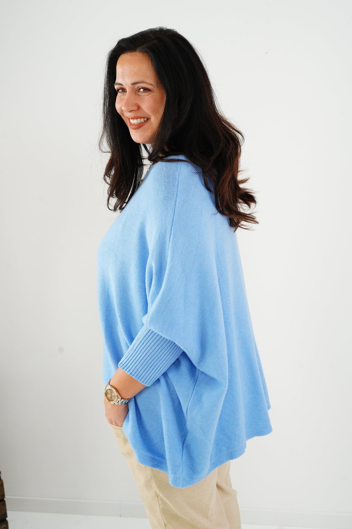 Pullover in Blau (36-48-Oversize)