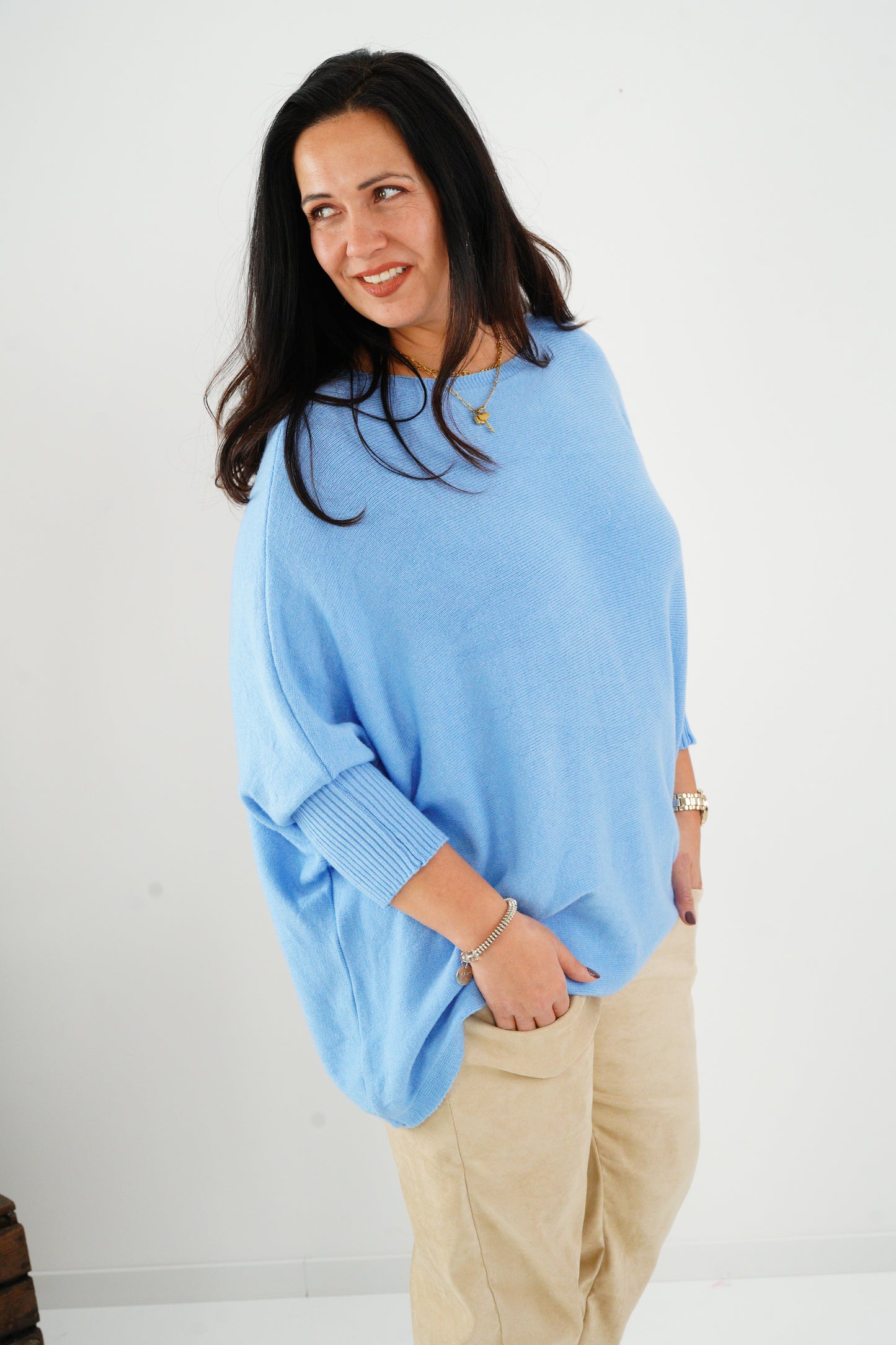 Pullover in Blau (36-48-Oversize)