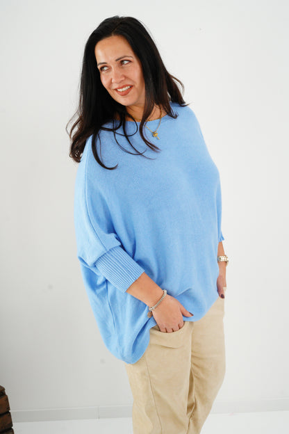 Pullover in Blau (36-48-Oversize)