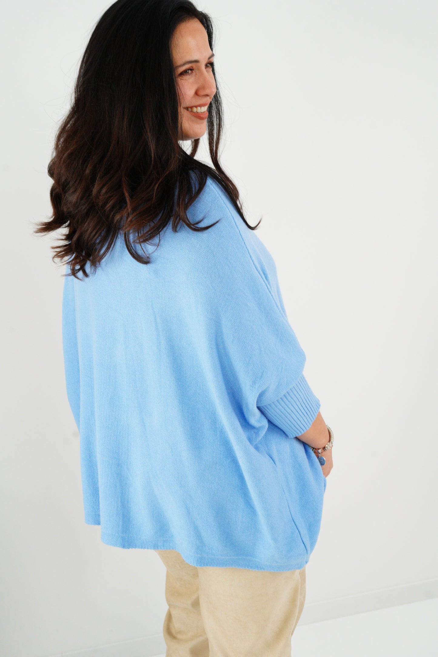 Pullover in Blau (36-48-Oversize)