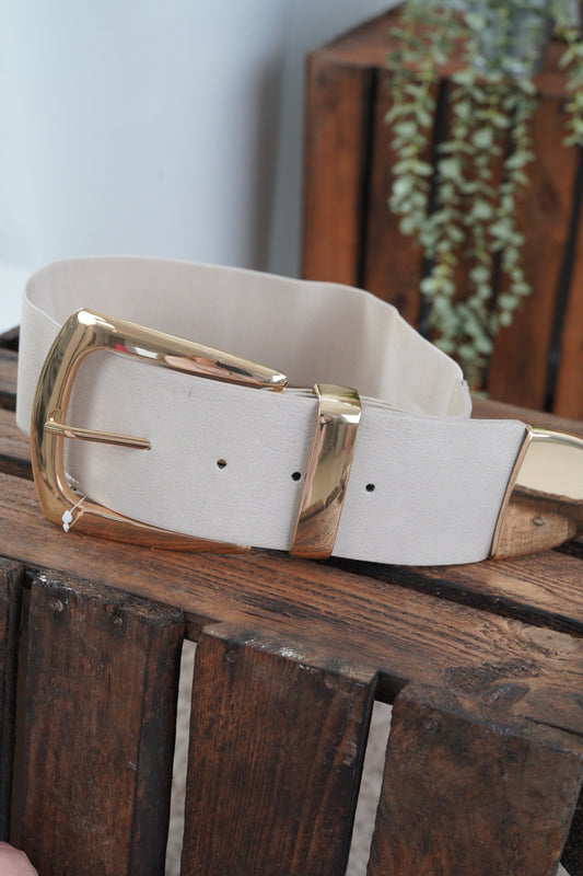 Gürtel in Beige-Gold (75cm, 80cm)