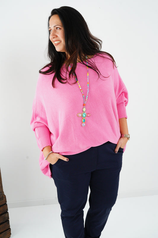 Pullover in Pink (36-48-Oversize)