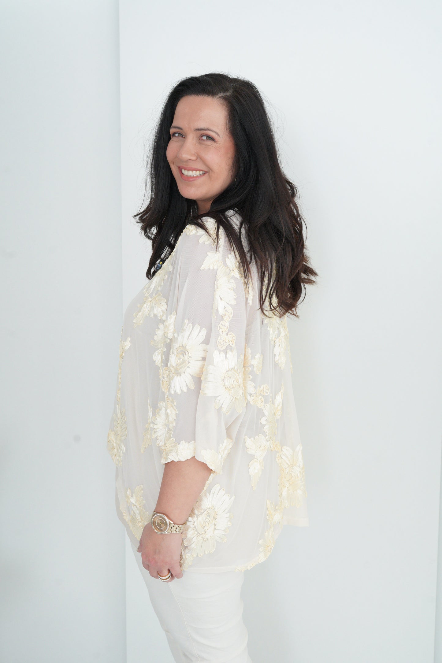 Bluse in Champagner (42-46)