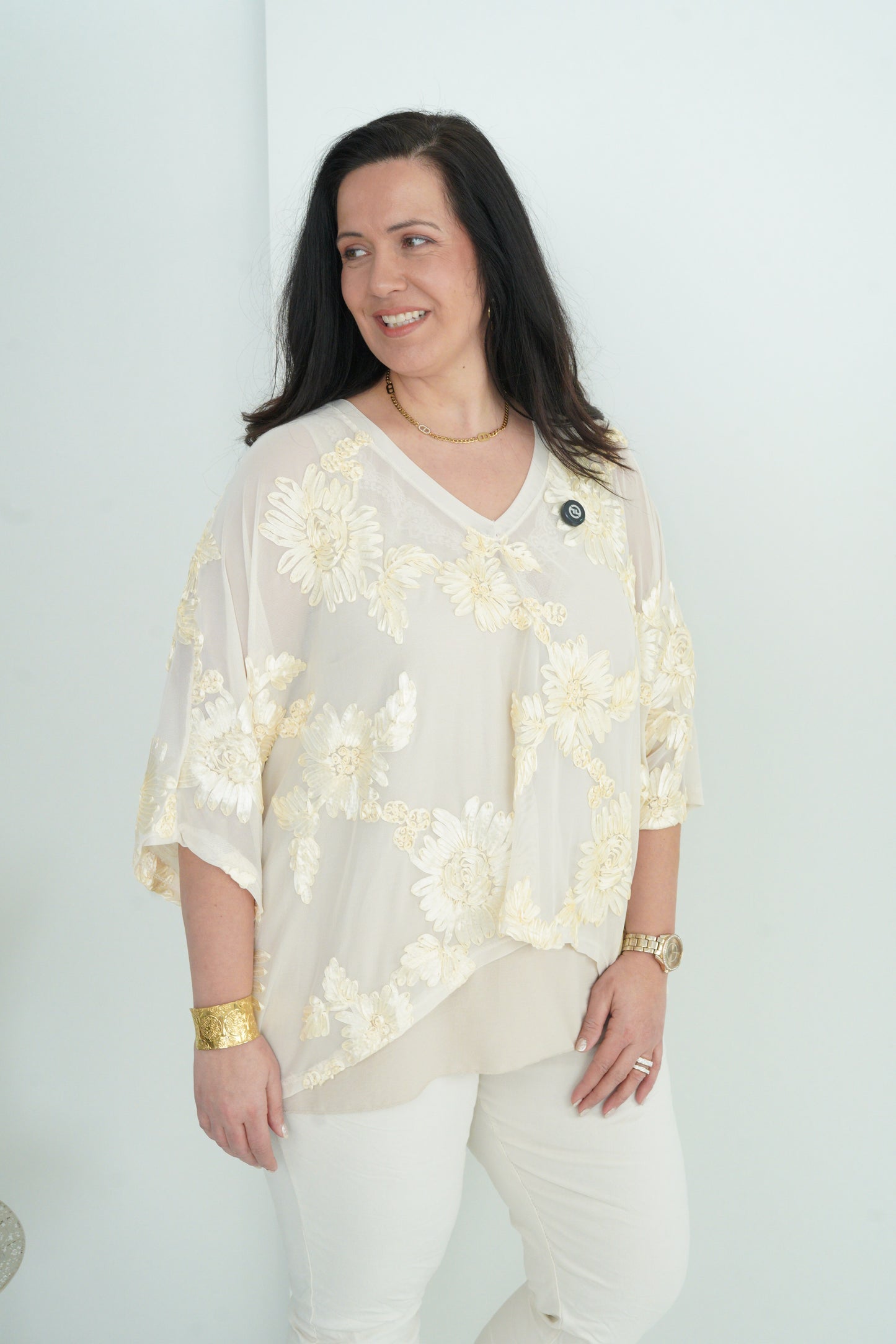Bluse in Champagner (42-46)