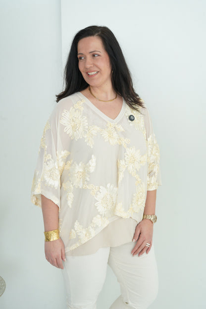 Bluse in Champagner (42-46)