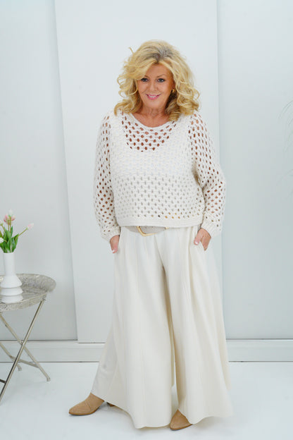 Pullover in Ecru (38-42+)