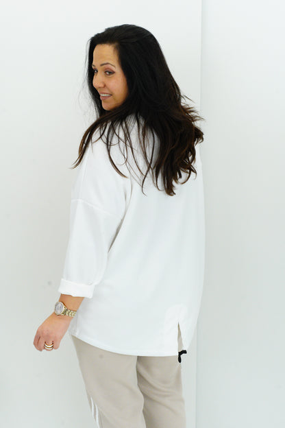 Sweatshirt in Weiß (42-44+)