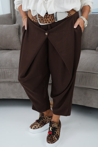 Baggy Joggpant in Schoko (38-42)