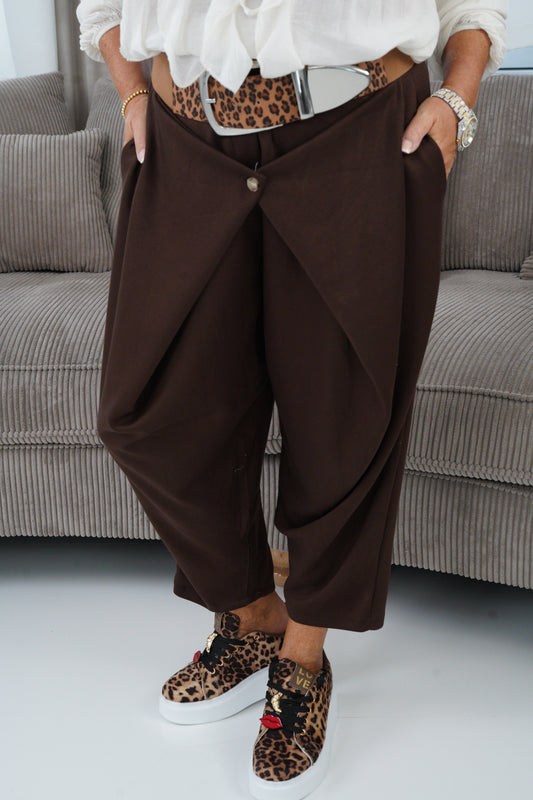Baggy Joggpant in Schoko (38-42)