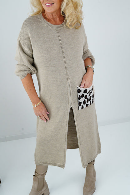 Long Pullover in Beige (38-42)