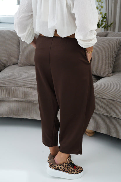 Baggy Joggpant in Schoko (38-42)