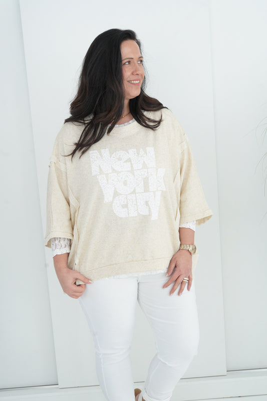 Sweatshirt in Beige (40-46)