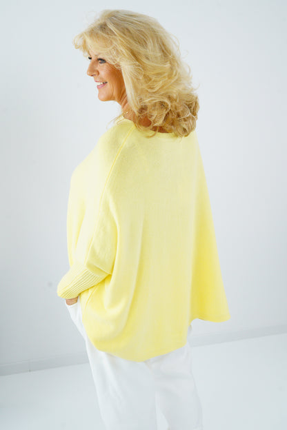 Pullover in Gelb (36-48-Oversize)