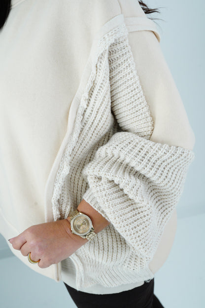 Sweatshirt in Beige (40-46-Oversize)