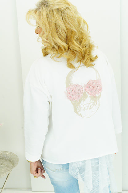 Sweatshirt in Weiß (38-42+)