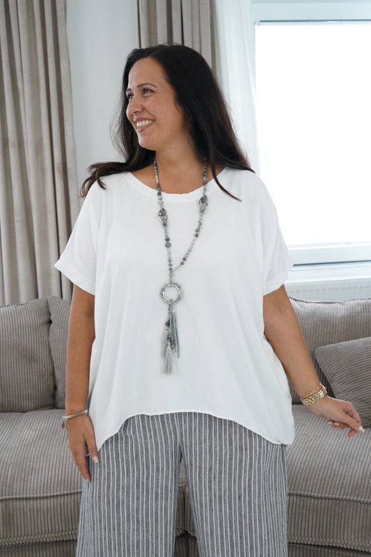 T-Shirt in weiß (42-46+)