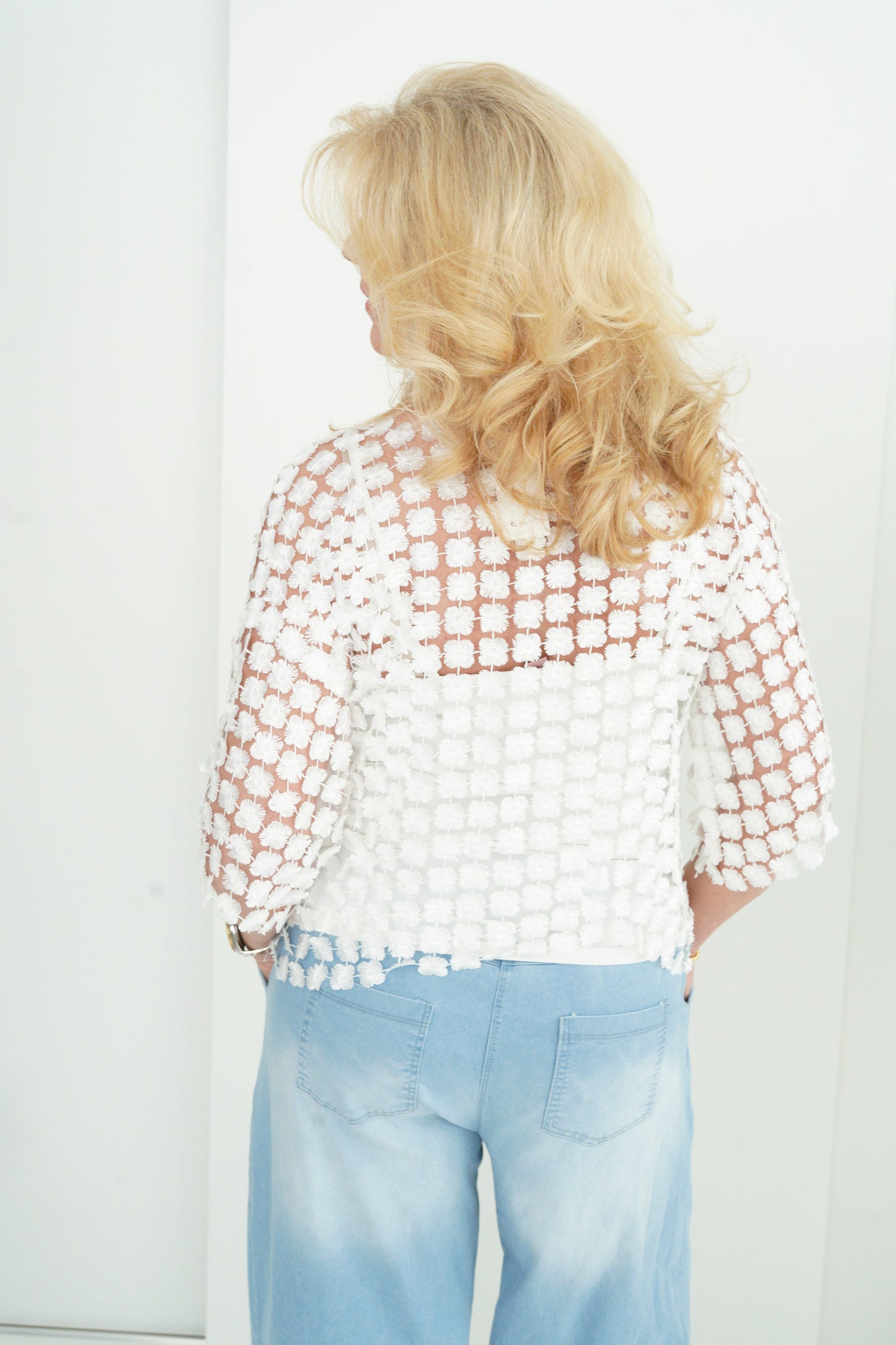 Netzt-Shirt in Weiß (38-42+)