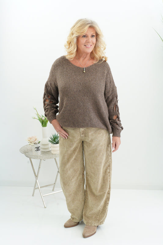 Pullover in Taupe (38-44/46)