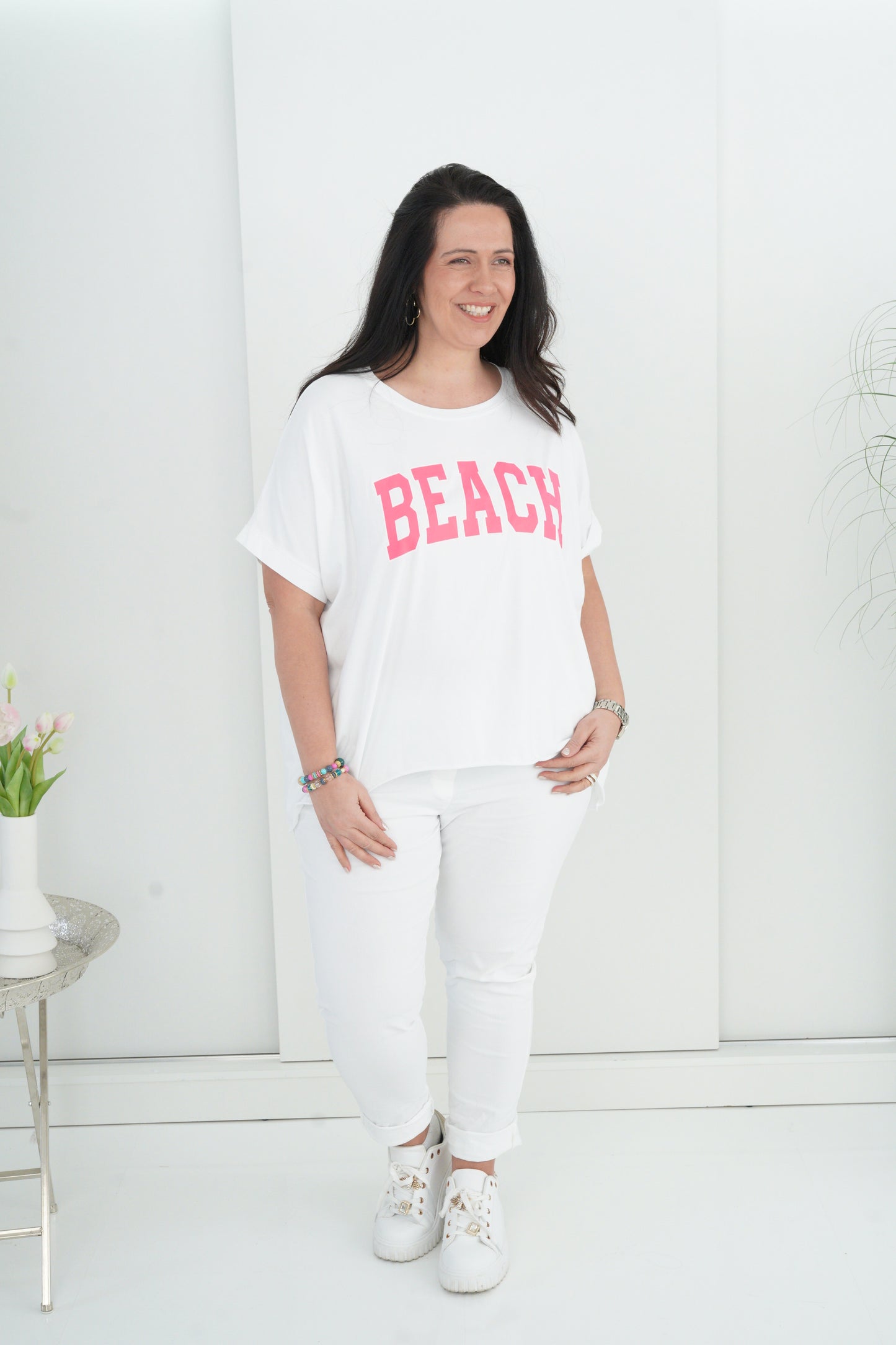 T-Shirt in Weiß (42-46+)