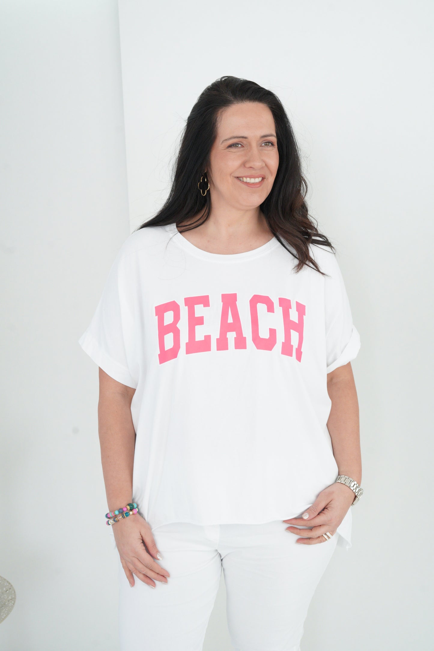 T-Shirt in Weiß (42-46+)