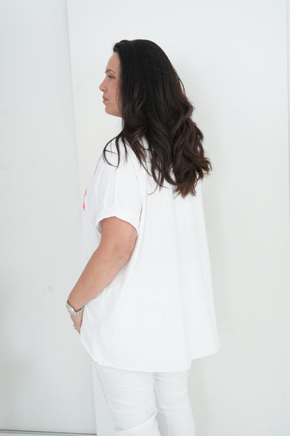 T-Shirt in Weiß (42-46+)