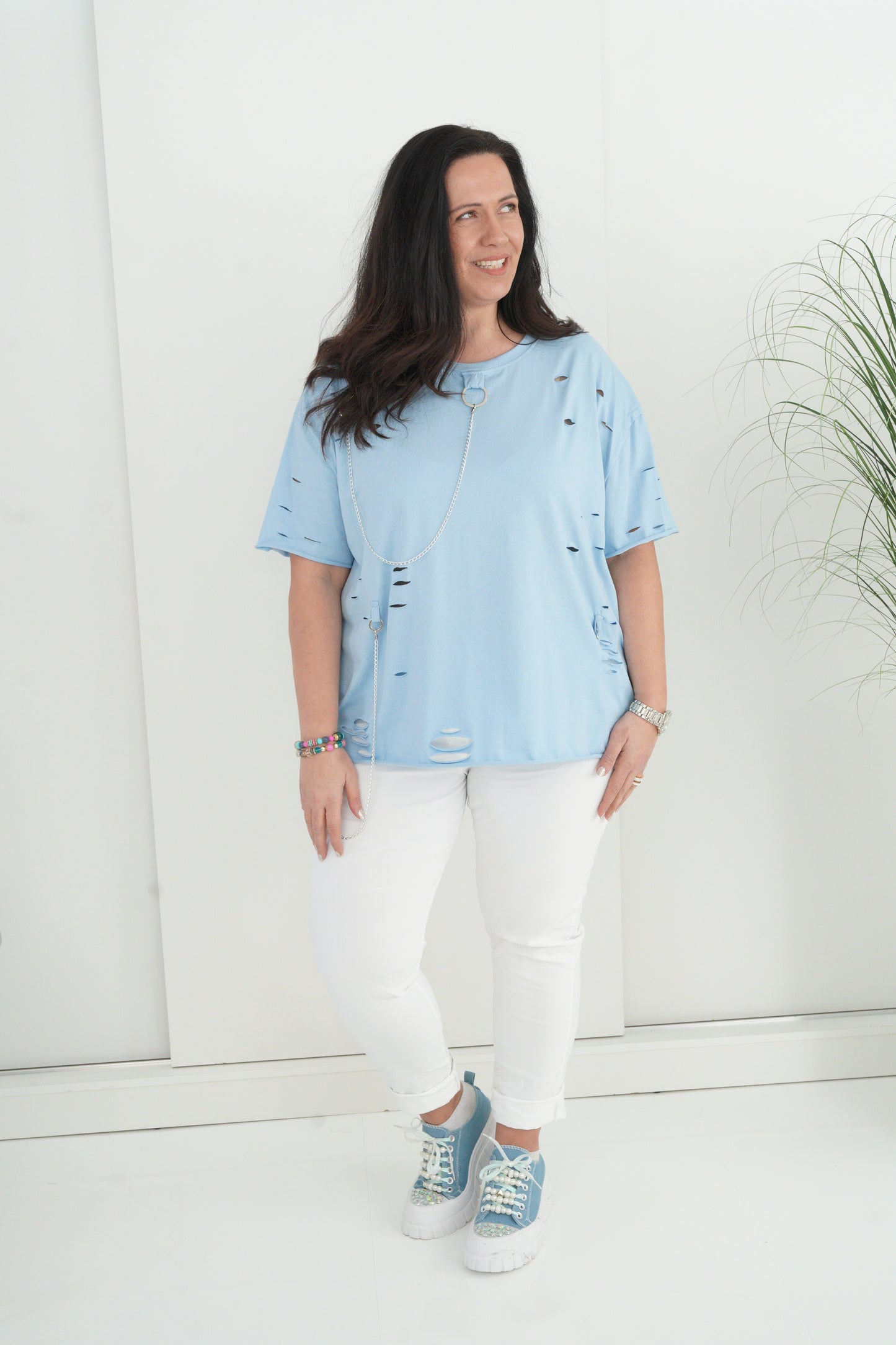 T-Shirt in Hellblau (42-46)