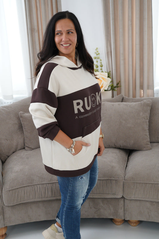 Hoodie in Schoko-Beige (42-46)