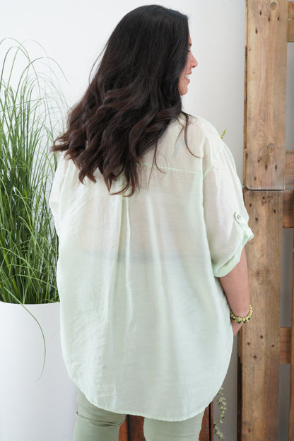 Bluse in Lindgrün (40-46)