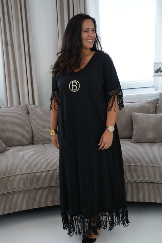 Langes Kleid in Schwarz (40-44)