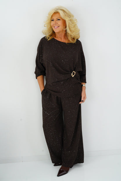 Bluse in Chocolate (38-42+)